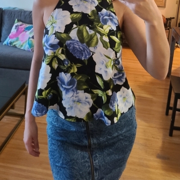 AMERICAN APPAREL Floral Sleeveless Blouse - Picture 5 of 7